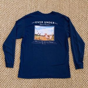 Over Under Blue Long-sleeve T-Shirt - L